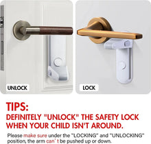 Afbeelding in Gallery-weergave laden, DINelek Deurklink Vergrendeling - 2 Stuks - Privacy Slot - Kinderslot Deur - Deurklink slot voor Huisdieren (kopie)