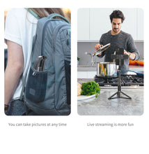 Afbeelding in Gallery-weergave laden, DINelek Middle met Dubbele Led Verlichting 3in1 Anti-shake Gimbal/Mobiele Telefoon Stabilisator + Selfie Stick + Driepoot Statief