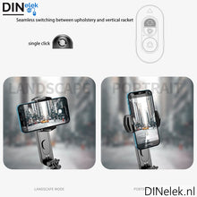 Afbeelding in Gallery-weergave laden, DINelek Mini met Led Verlichting 3in1 Anti-shake Gimbal/Mobiele Telefoon Stabilisator + Selfie Stick + Driepoot Statief