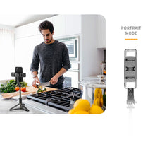 Afbeelding in Gallery-weergave laden, DINelek Middle met Dubbele Led Verlichting 3in1 Anti-shake Gimbal/Mobiele Telefoon Stabilisator + Selfie Stick + Driepoot Statief