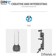 Afbeelding in Gallery-weergave laden, DINelek Mini met Led Verlichting 3in1 Anti-shake Gimbal/Mobiele Telefoon Stabilisator + Selfie Stick + Driepoot Statief