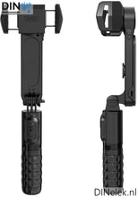 Afbeelding in Gallery-weergave laden, DINelek Mini met Led Verlichting 3in1 Anti-shake Gimbal/Mobiele Telefoon Stabilisator + Selfie Stick + Driepoot Statief