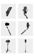 Afbeelding in Gallery-weergave laden, DINelek Middle met Dubbele Led Verlichting 3in1 Anti-shake Gimbal/Mobiele Telefoon Stabilisator + Selfie Stick + Driepoot Statief