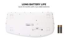 Afbeelding in Gallery-weergave laden, Delux draadloos ergonomisch toetsenbord met BT en 107 toetsen