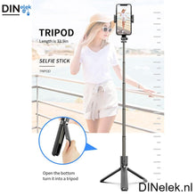 Afbeelding in Gallery-weergave laden, DINelek Large 3in1 Anti-shake Gimbal/Mobiele Telefoon Stabilisator + Selfie Stick + Driepoot Statief
