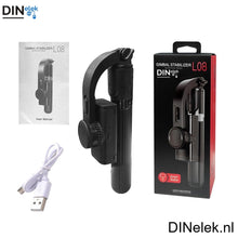 Afbeelding in Gallery-weergave laden, DINelek Large 3in1 Anti-shake Gimbal/Mobiele Telefoon Stabilisator + Selfie Stick + Driepoot Statief