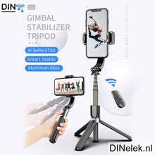 Afbeelding in Gallery-weergave laden, DINelek Large 3in1 Anti-shake Gimbal/Mobiele Telefoon Stabilisator + Selfie Stick + Driepoot Statief