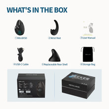 Afbeelding in Gallery-weergave laden, Delux Seeker ergonomische muis (horizontaal scrol & BT)