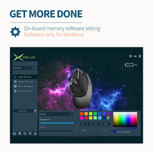 Afbeelding in Gallery-weergave laden, Delux Seeker ergonomische muis (horizontaal scrol & BT)