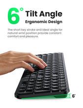 Afbeelding in Gallery-weergave laden, Ugreen - Draadloos Ergonomisch Toetsenbord - 2.4GHz &amp; 2X Bluetooth - 106 Toetsen - Compatibel met Laptop, Macbook, iPad, PC &amp; Tablet
