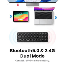 Afbeelding in Gallery-weergave laden, Ugreen - Draadloos Ergonomisch Toetsenbord - 2.4GHz &amp; 2X Bluetooth - 106 Toetsen - Compatibel met Laptop, Macbook, iPad, PC &amp; Tablet
