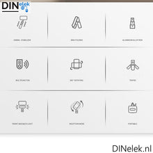 Afbeelding in Gallery-weergave laden, DINelek Mini met Led Verlichting 3in1 Anti-shake Gimbal/Mobiele Telefoon Stabilisator + Selfie Stick + Driepoot Statief

