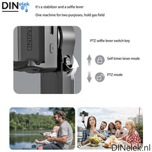 Afbeelding in Gallery-weergave laden, DINelek Mini met Led Verlichting 3in1 Anti-shake Gimbal/Mobiele Telefoon Stabilisator + Selfie Stick + Driepoot Statief
