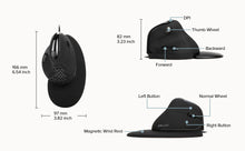 Afbeelding in Gallery-weergave laden, Delux Seeker bedraad Ergonomische muis
