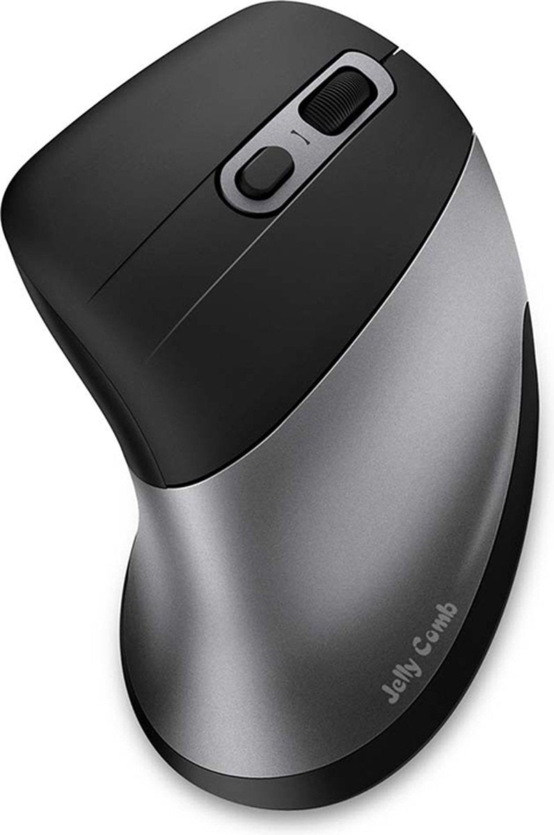 Jelly Comb oplaadbare ergonomische muis met 2 x BT en 6 knoppen