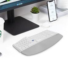 Afbeelding in Gallery-weergave laden, Delux draadloos ergonomisch toetsenbord met BT en 107 toetsen
