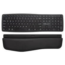 Afbeelding in Gallery-weergave laden, Delux draadloos ergonomisch toetsenbord met BT en 106 toetsen
