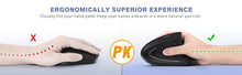 Afbeelding in Gallery-weergave laden, Jelly Comb MV14 oplaadbare ergonomische muis met 2 x BT
