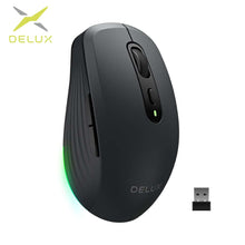 Afbeelding in Gallery-weergave laden, Delux M523 Mini oplaadbare ergonomische muis met 2 x BT
