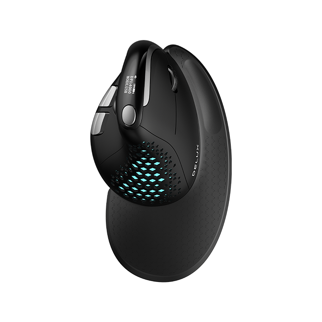 Delux Seeker ergonomische muis (horizontaal scrol & BT)