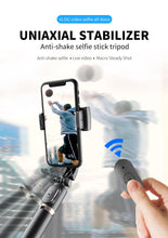 Afbeelding in Gallery-weergave laden, DINelek Middle 3in1 Anti-shake Gimbal/Mobiele Telefoon Stabilisator + Selfie Stick + Driepoot Statief
