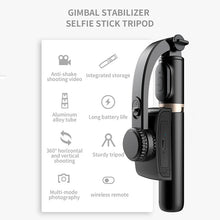 Afbeelding in Gallery-weergave laden, DINelek Middle 3in1 Anti-shake Gimbal/Mobiele Telefoon Stabilisator + Selfie Stick + Driepoot Statief
