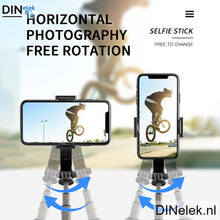 Afbeelding in Gallery-weergave laden, DINelek Large 3in1 Anti-shake Gimbal/Mobiele Telefoon Stabilisator + Selfie Stick + Driepoot Statief
