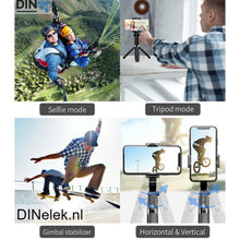 Afbeelding in Gallery-weergave laden, DINelek Large 3in1 Anti-shake Gimbal/Mobiele Telefoon Stabilisator + Selfie Stick + Driepoot Statief

