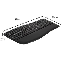 Afbeelding in Gallery-weergave laden, Delux draadloos ergonomisch toetsenbord met BT en 106 toetsen
