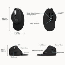 Afbeelding in Gallery-weergave laden, Delux Seeker ergonomische muis (horizontaal scrol &amp; BT)
