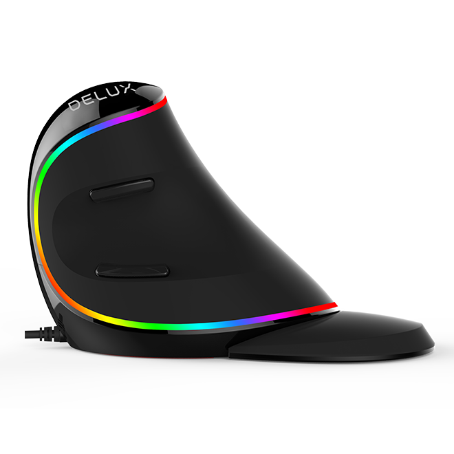 Delux bedraad ergonomische muis met RGB verlichting